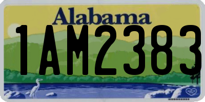 AL license plate 1AM2383