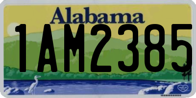 AL license plate 1AM2385