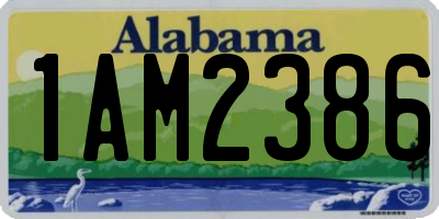 AL license plate 1AM2386