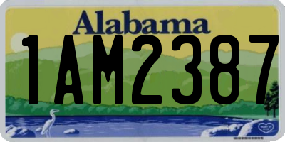 AL license plate 1AM2387