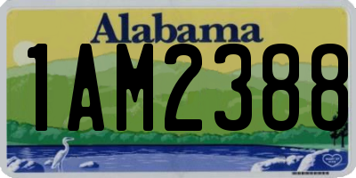 AL license plate 1AM2388