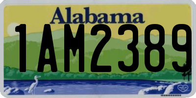 AL license plate 1AM2389