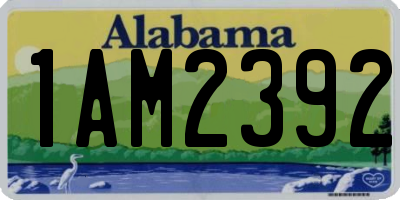AL license plate 1AM2392