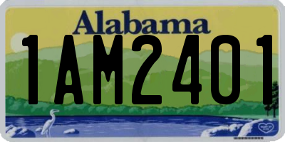 AL license plate 1AM2401
