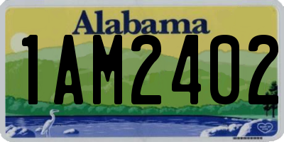 AL license plate 1AM2402