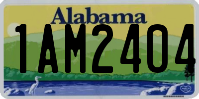 AL license plate 1AM2404