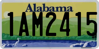 AL license plate 1AM2415