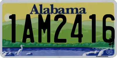 AL license plate 1AM2416