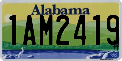 AL license plate 1AM2419