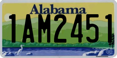 AL license plate 1AM2451