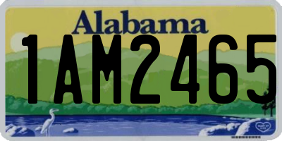 AL license plate 1AM2465