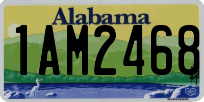 AL license plate 1AM2468