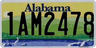 AL license plate 1AM2478