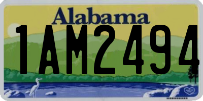 AL license plate 1AM2494