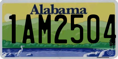 AL license plate 1AM2504