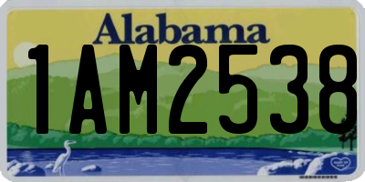 AL license plate 1AM2538