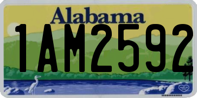 AL license plate 1AM2592