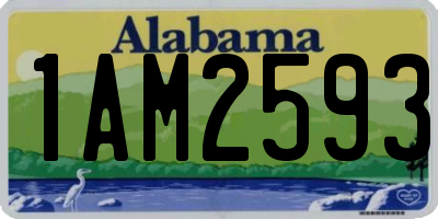 AL license plate 1AM2593