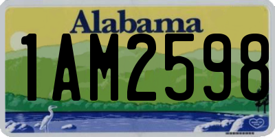 AL license plate 1AM2598