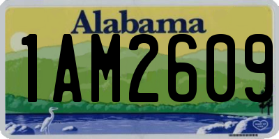 AL license plate 1AM2609