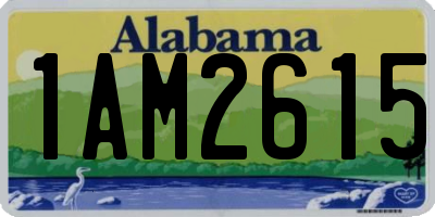 AL license plate 1AM2615