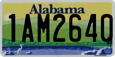 AL license plate 1AM2640
