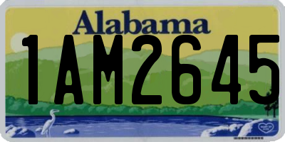 AL license plate 1AM2645