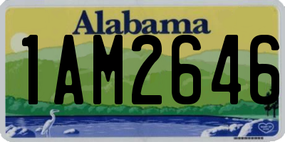 AL license plate 1AM2646