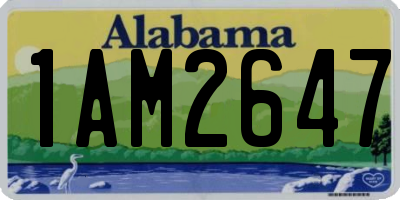 AL license plate 1AM2647
