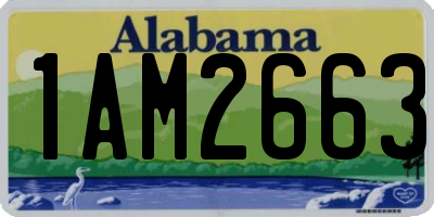 AL license plate 1AM2663