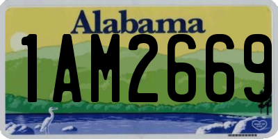 AL license plate 1AM2669