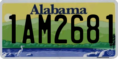 AL license plate 1AM2681