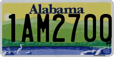 AL license plate 1AM2700