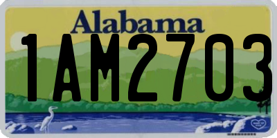 AL license plate 1AM2703