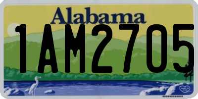 AL license plate 1AM2705