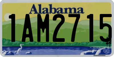 AL license plate 1AM2715