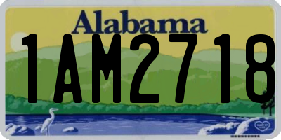 AL license plate 1AM2718