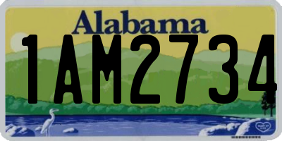 AL license plate 1AM2734