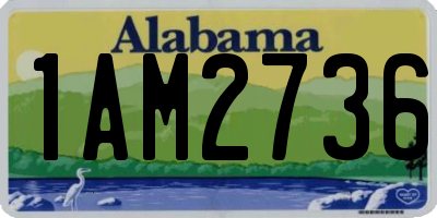 AL license plate 1AM2736