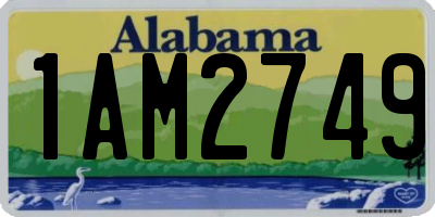 AL license plate 1AM2749