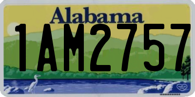 AL license plate 1AM2757
