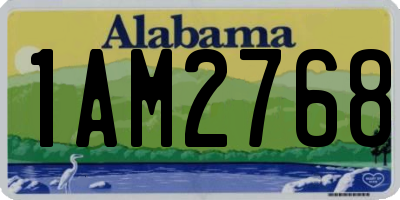 AL license plate 1AM2768