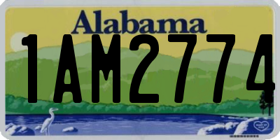 AL license plate 1AM2774