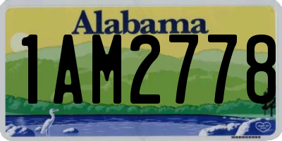 AL license plate 1AM2778