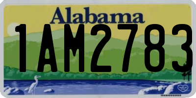 AL license plate 1AM2783