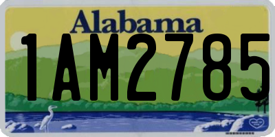 AL license plate 1AM2785