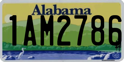 AL license plate 1AM2786