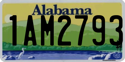 AL license plate 1AM2793