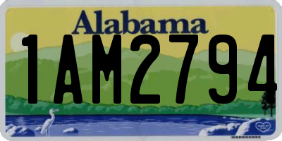 AL license plate 1AM2794