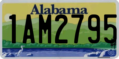 AL license plate 1AM2795